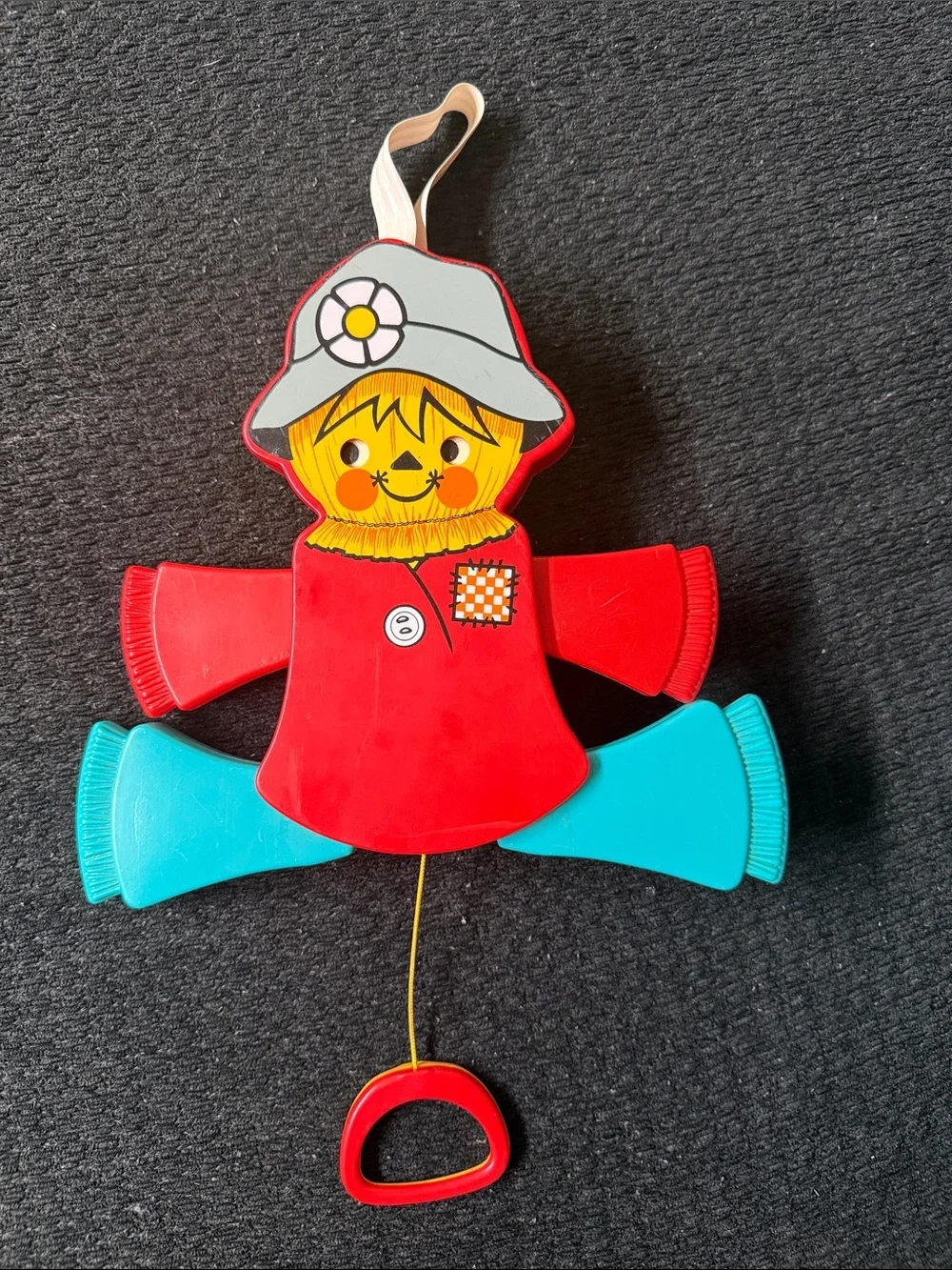 Fisher-Price Jumping Jack Scarecrow crib pull toy (Model #423),